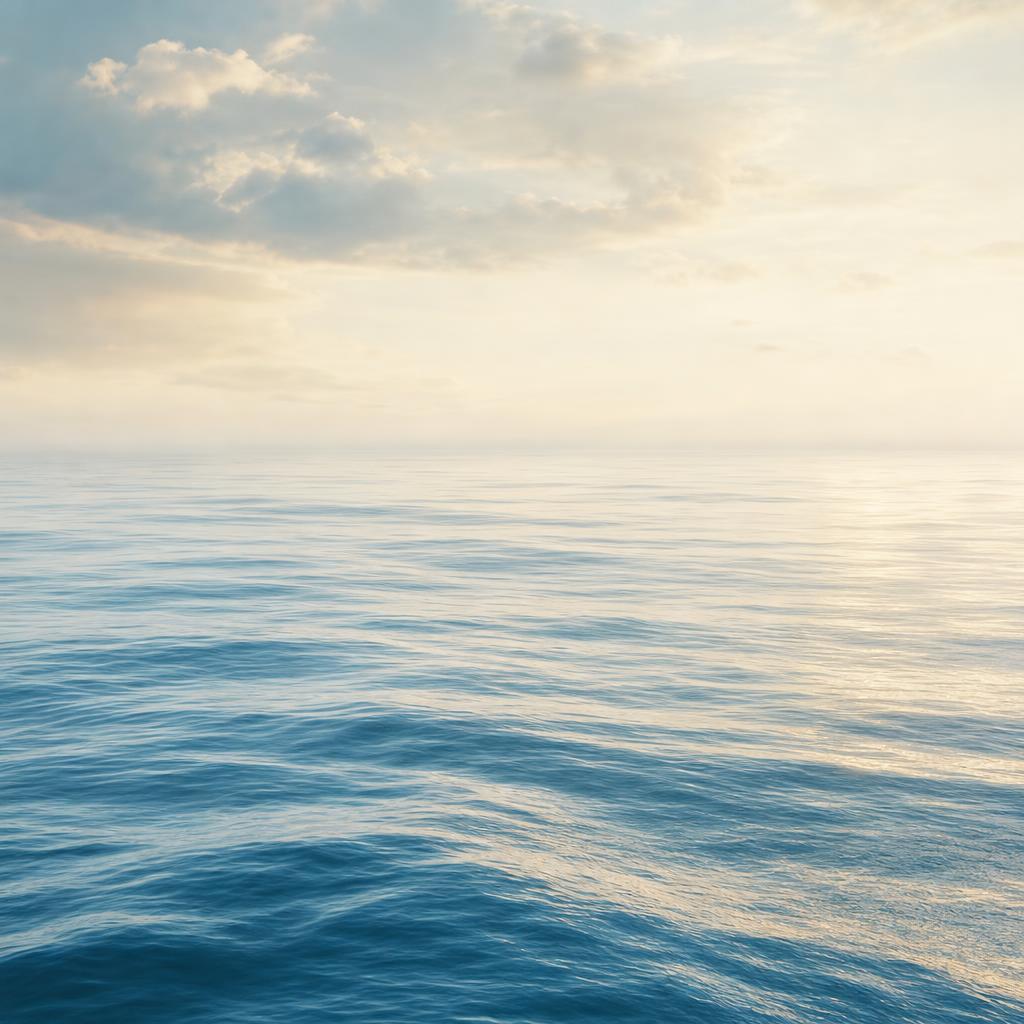 Calm ocean water under a soft horizon